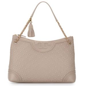 Tory Burch Fleming quilted leather zipped tote